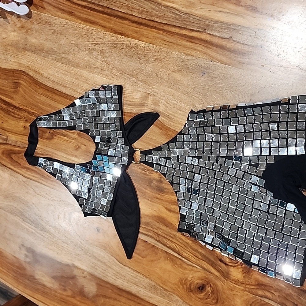 SOLD.    Disco Mirror Romper - Picture 2 of 4